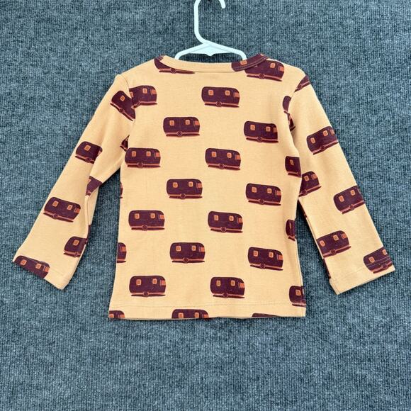 Kate Quinn Button Up Cardigan Size 4T Camper Trailer Organic Cotton Jersey Knit - Picture 6 of 6